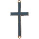 Metal connector charm Cross 46x23mm Gold - gray
